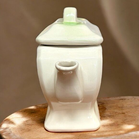 Vintage Cottage Pottery Style Plum Fruit Small Teapot Farmhouse Decor - Picture 6 of 8